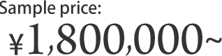Sample price: starting from ¥2,500,000